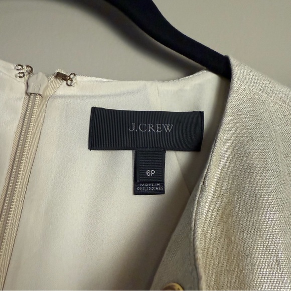 J. Crew Gold Sheath Mini Dress Crew Neck Sleeveless - Picture 5 of 13